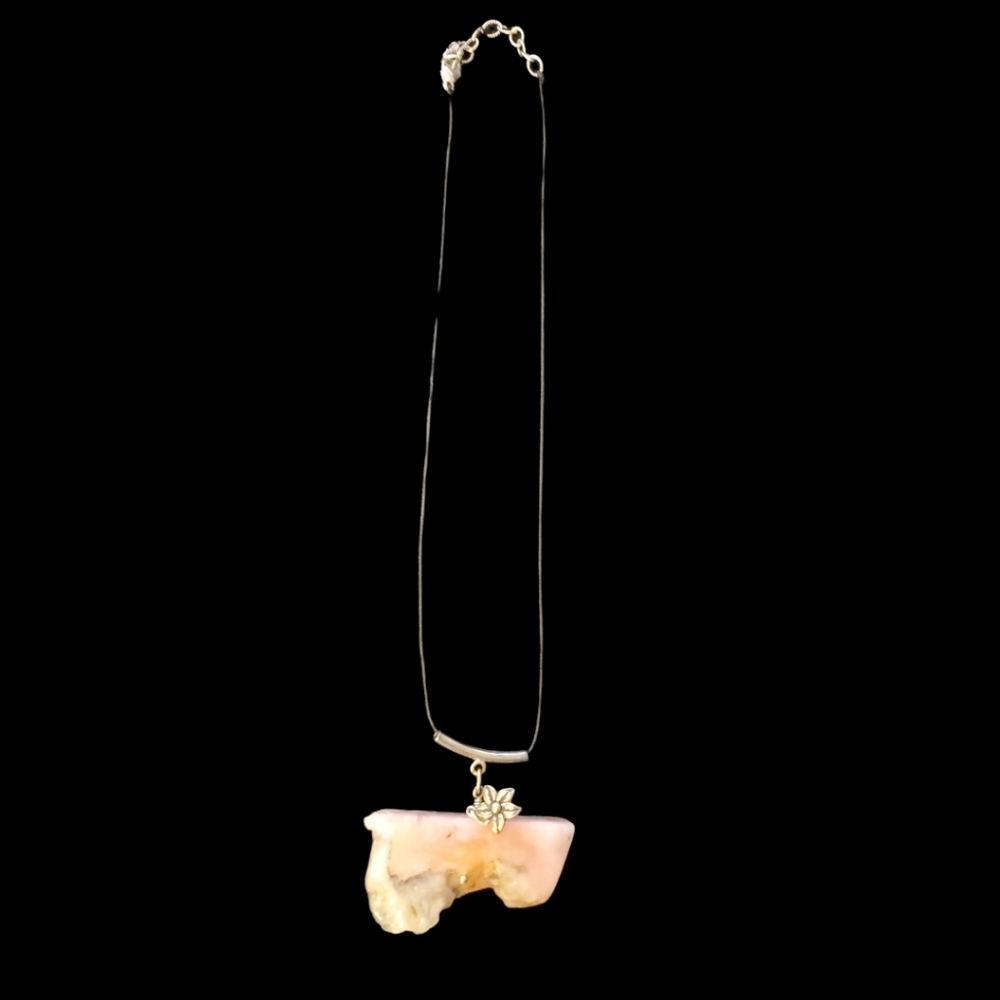 Pink Opal Crystal Necklace